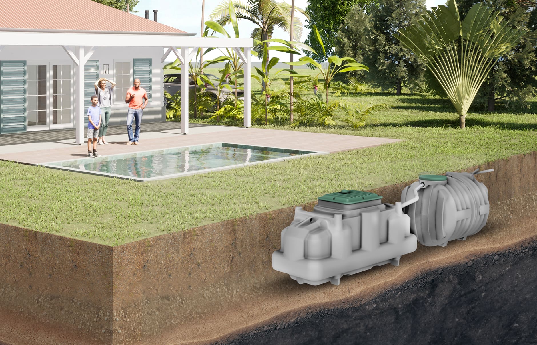 La solution écologique Ecoflo Biofiltre à coco Procap